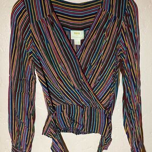 Maeve Multicolor Striped Blouse